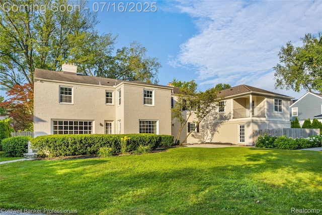 56 Oxford Rd, Grosse Pointe Shores, MI 48236 - rear view of property with a chimney