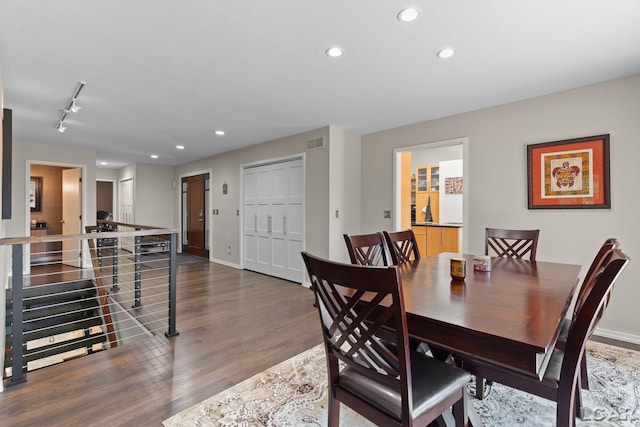 579 Budlong St, Adrian, MI 49221 - dining space featuring wood finished floors and recessed lighting