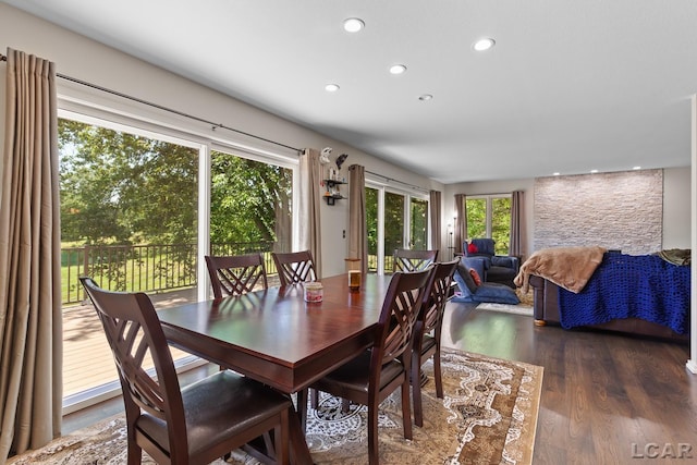 579 Budlong St, Adrian, MI 49221 - dining space featuring wood finished floors and recessed lighting