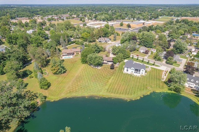 579 Budlong St, Adrian, MI 49221 - aerial overview of property's location with a large body of water and nearby suburban area