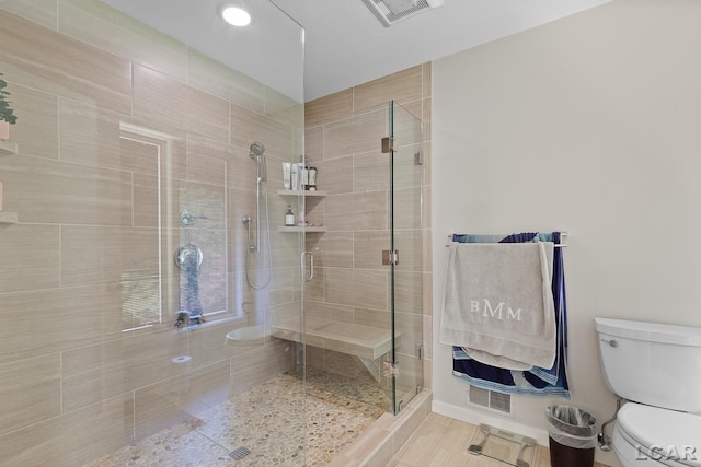 579 Budlong St, Adrian, MI 49221 - bathroom featuring a stall shower and recessed lighting