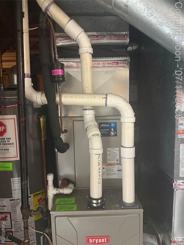31199 Columbia Dr, Novi, MI 48377 - utility room featuring heating unit