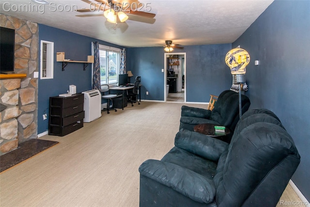 5758 N Parent St, Westland, MI 48185 - home office featuring a ceiling fan and baseboards