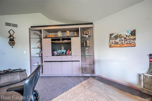 7071 Deerwood Trl Unit 28, West Bloomfield, MI 48323 - unfurnished living room with carpet floors and vaulted ceiling