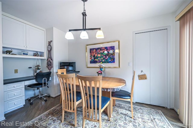 7071 Deerwood Trl Unit 28, West Bloomfield, MI 48323 - dining space with built in desk and dark wood-style floors