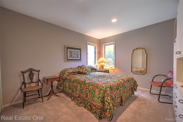 7071 Deerwood Trl Unit 28, West Bloomfield, MI 48323 - carpeted bedroom with baseboards and recessed lighting