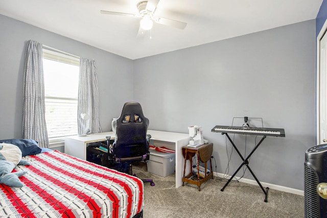 7269 Wellington Ln, Ypsilanti, MI 48197 - carpeted bedroom featuring baseboards and a ceiling fan