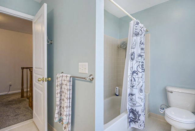 7269 Wellington Ln, Ypsilanti, MI 48197 - full bathroom featuring shower / bathtub combination with curtain and tile patterned floors