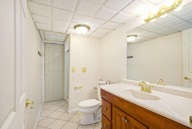 7269 Wellington Ln, Ypsilanti, MI 48197 - bathroom with tile patterned flooring, vanity, and a shower stall