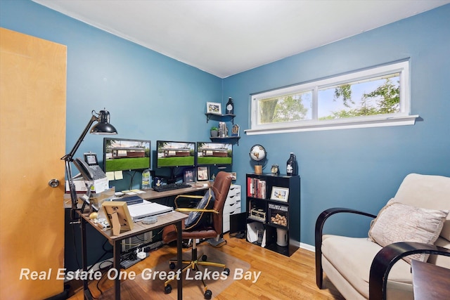 2270 Anderson Rd, Saginaw, MI 48603 - office featuring wood finished floors and baseboards