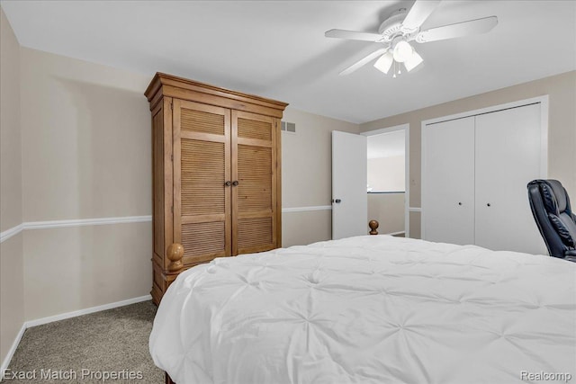 3742 Hearthstone Dr, Commerce Twp, MI 48382 - carpeted bedroom featuring ceiling fan and a closet