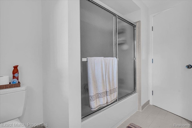 3742 Hearthstone Dr, Commerce Twp, MI 48382 - bathroom with shower / bath combination with glass door and tile patterned floors