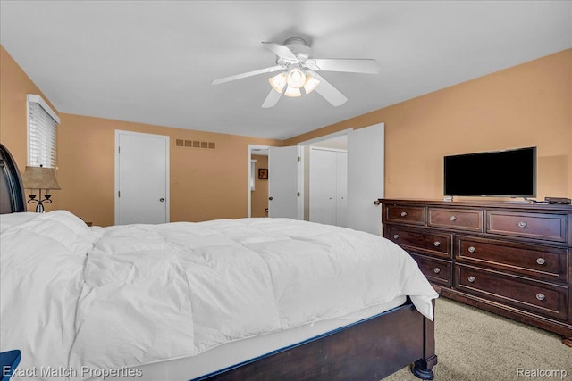 3742 Hearthstone Dr, Commerce Twp, MI 48382 - carpeted bedroom with a ceiling fan