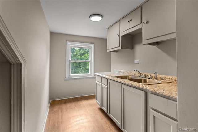 17631 Kentfield St, Detroit, MI 48219 - kitchen featuring a sink and light wood-style flooring