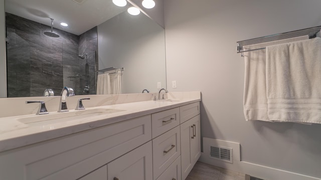 2816 Niles Buchanan Rd, Buchanan, MI 49107 - full bath with double vanity and tiled shower