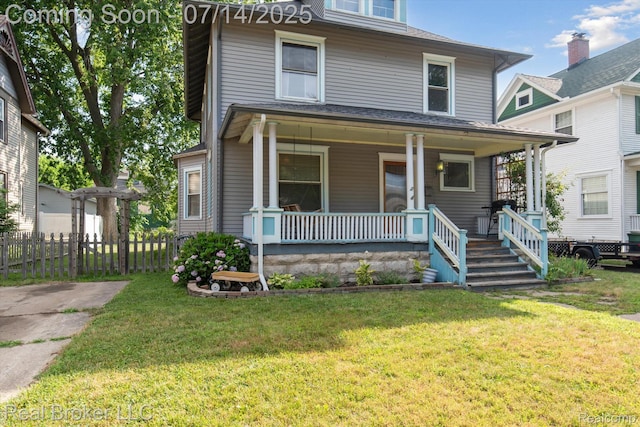 305 E 6th St, Monroe, MI 48161 - traditional style home featuring covered porch
