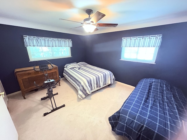 19061 Collinson Ave, Eastpointe, MI 48021 - carpeted bedroom with a ceiling fan and baseboards