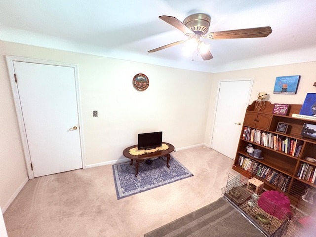 19061 Collinson Ave, Eastpointe, MI 48021 - sitting room with carpet and a ceiling fan