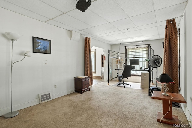 2424 10th Ave, Port Huron, MI 48060 - carpeted office space featuring a drop ceiling and arched walkways