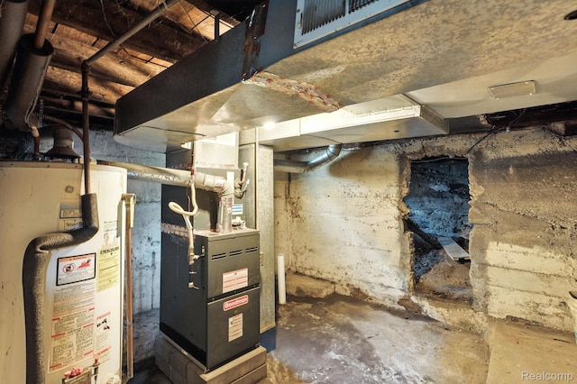 2424 10th Ave, Port Huron, MI 48060 - utility room with water heater and heating unit