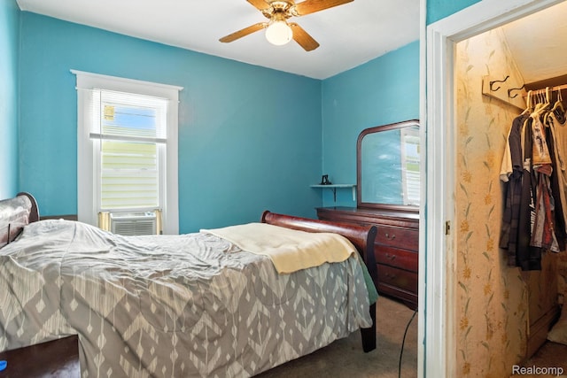 2424 10th Ave, Port Huron, MI 48060 - bedroom featuring carpet, cooling unit, and a ceiling fan