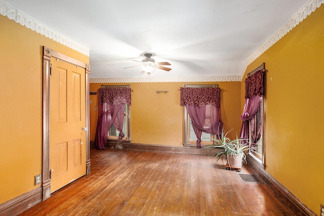 429 Portage Ave, Three Rivers, MI 49093 - spare room featuring a ceiling fan and hardwood / wood-style flooring