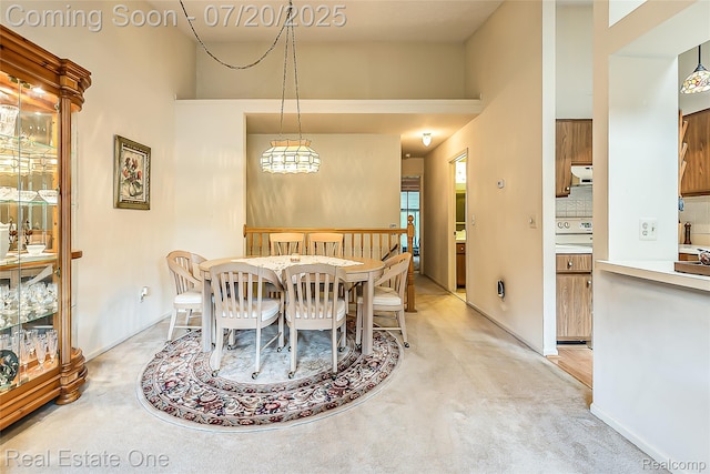 25104 Hamilton Ct Unit 4, South Lyon, MI 48178 - dining space featuring light colored carpet and baseboards