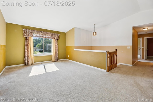 1605 N Hanlon St, Westland, MI 48185 - carpeted spare room with vaulted ceiling and baseboards