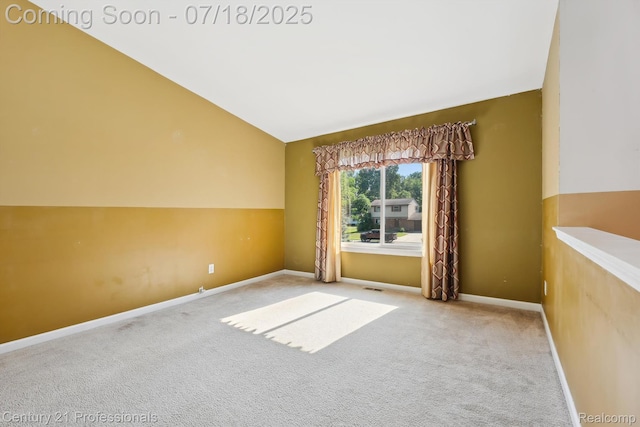 1605 N Hanlon St, Westland, MI 48185 - empty room featuring carpet and vaulted ceiling