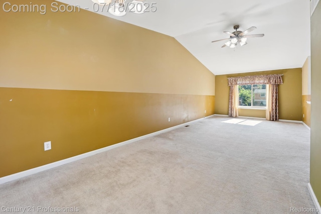 1605 N Hanlon St, Westland, MI 48185 - bonus room featuring vaulted ceiling, a ceiling fan, carpet floors, and a chandelier