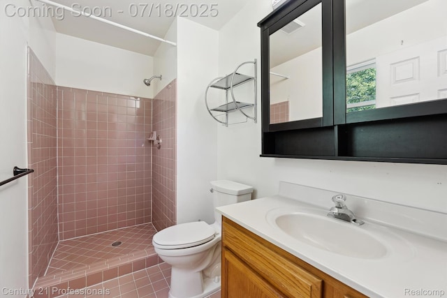 1605 N Hanlon St, Westland, MI 48185 - full bath with tiled shower, vanity, and tile patterned floors