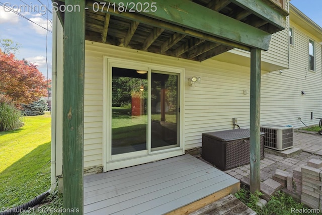 1605 N Hanlon St, Westland, MI 48185 - wooden deck featuring a yard and a patio