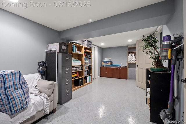 3290 Welch, Commerce Twp, MI 48390 - office featuring dark speckled floor and recessed lighting