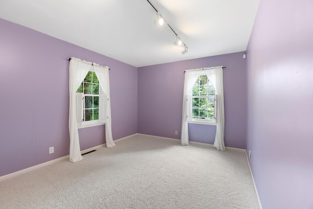 2113 Ridgeway Rd, Jackson, MI 49203 - empty room featuring carpet and rail lighting