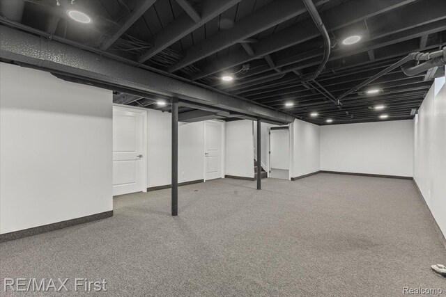 29924 Taylor St, Saint Clair Shores, MI 48082 - finished basement with baseboards and carpet floors