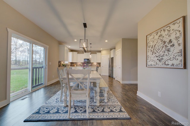 MOH45 Birkdale Dr Unit 45, Howell, MI 48843 - dining space with plenty of natural light, dark wood-style flooring, and recessed lighting