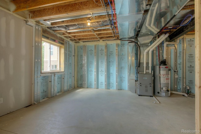 MOH45 Birkdale Dr Unit 45, Howell, MI 48843 - basement featuring gas water heater and heating unit