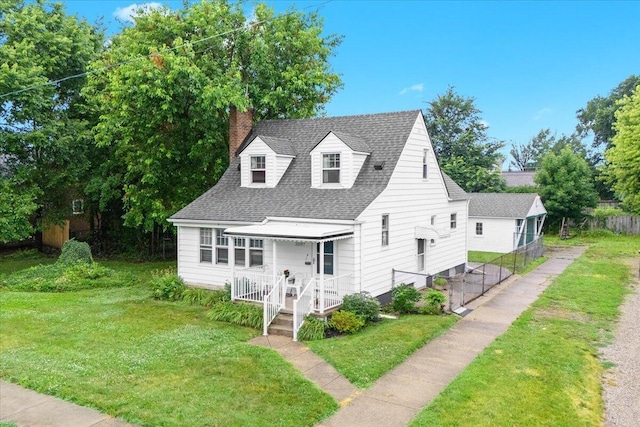 21197 Nummer St, Warren, MI 48089 - cape cod-style house featuring a chimney and roof with shingles