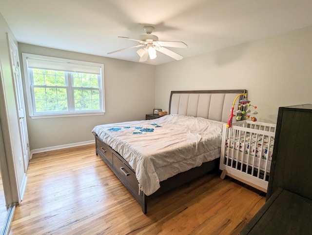 20519 Mauer St, Saint Clair Shores, MI 48080 - bedroom with light wood-style floors and a ceiling fan