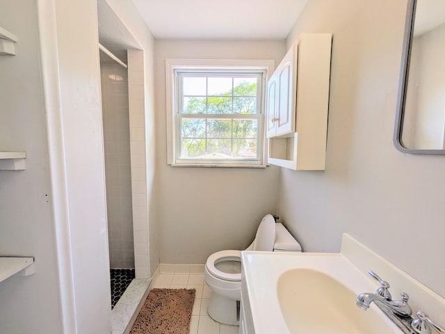 20519 Mauer St, Saint Clair Shores, MI 48080 - full bath with tiled shower, tile patterned flooring, and vanity