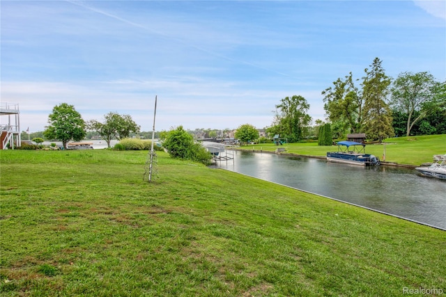 3870 Benstein Rd, Commerce Twp, MI 48382 - view of grassy yard with a water view