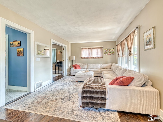 525 Godfroy Ave, Monroe, MI 48162 - living area featuring dark wood-style floors