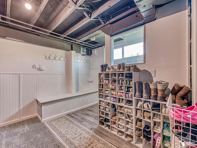 525 Godfroy Ave, Monroe, MI 48162 - miscellaneous room featuring wainscoting and wood finished floors