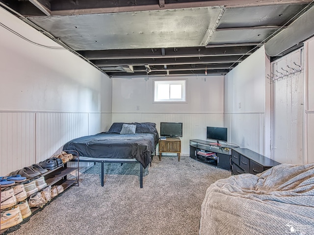 525 Godfroy Ave, Monroe, MI 48162 - bedroom featuring wainscoting and carpet floors