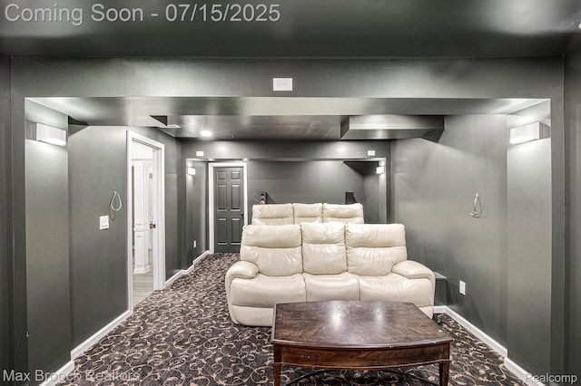 23395 Stoneleigh Ct, South Lyon, MI 48178 - carpeted cinema room featuring baseboards