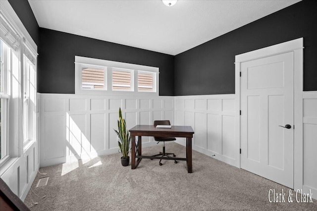 4454 Keena Ct NE Unit 71, Grand Rapids, MI 49525 - carpeted office with a decorative wall and a wainscoted wall