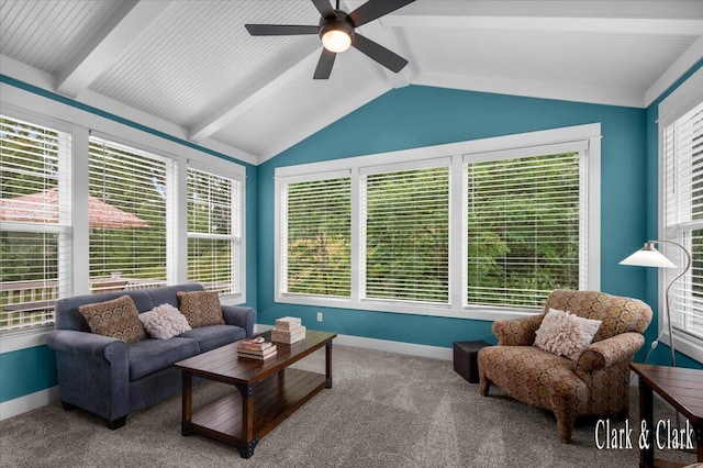 4454 Keena Ct NE Unit 71, Grand Rapids, MI 49525 - carpeted living area featuring ceiling fan and baseboards