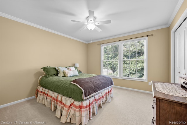 1760 Bedlington Ct, Rochester Hills, MI 48307 - carpeted bedroom with baseboards and crown molding