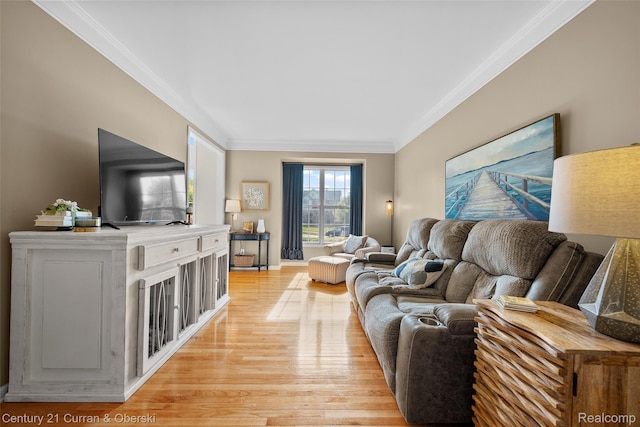 1760 Bedlington Ct, Rochester Hills, MI 48307 - living room featuring crown molding and light wood-type flooring