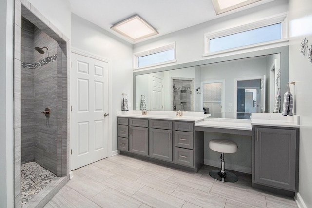 172 Bay Meadows Dr, Holland, MI 49424 - full bath with tiled shower and double vanity
